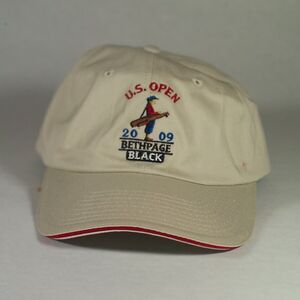 US Open Bethpage Black 2009 Golf Khaki Baseball Cap Hat  Adjustable